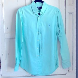 Aqua Ralph Lauren oxford